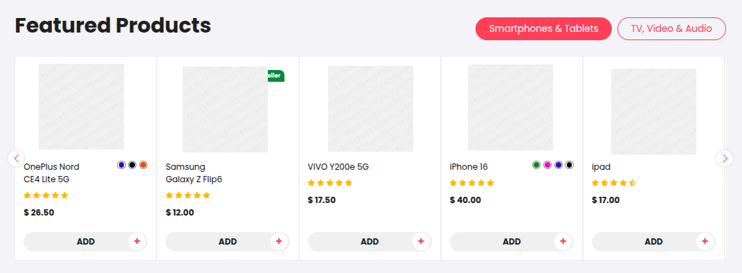 Multi Product Slider